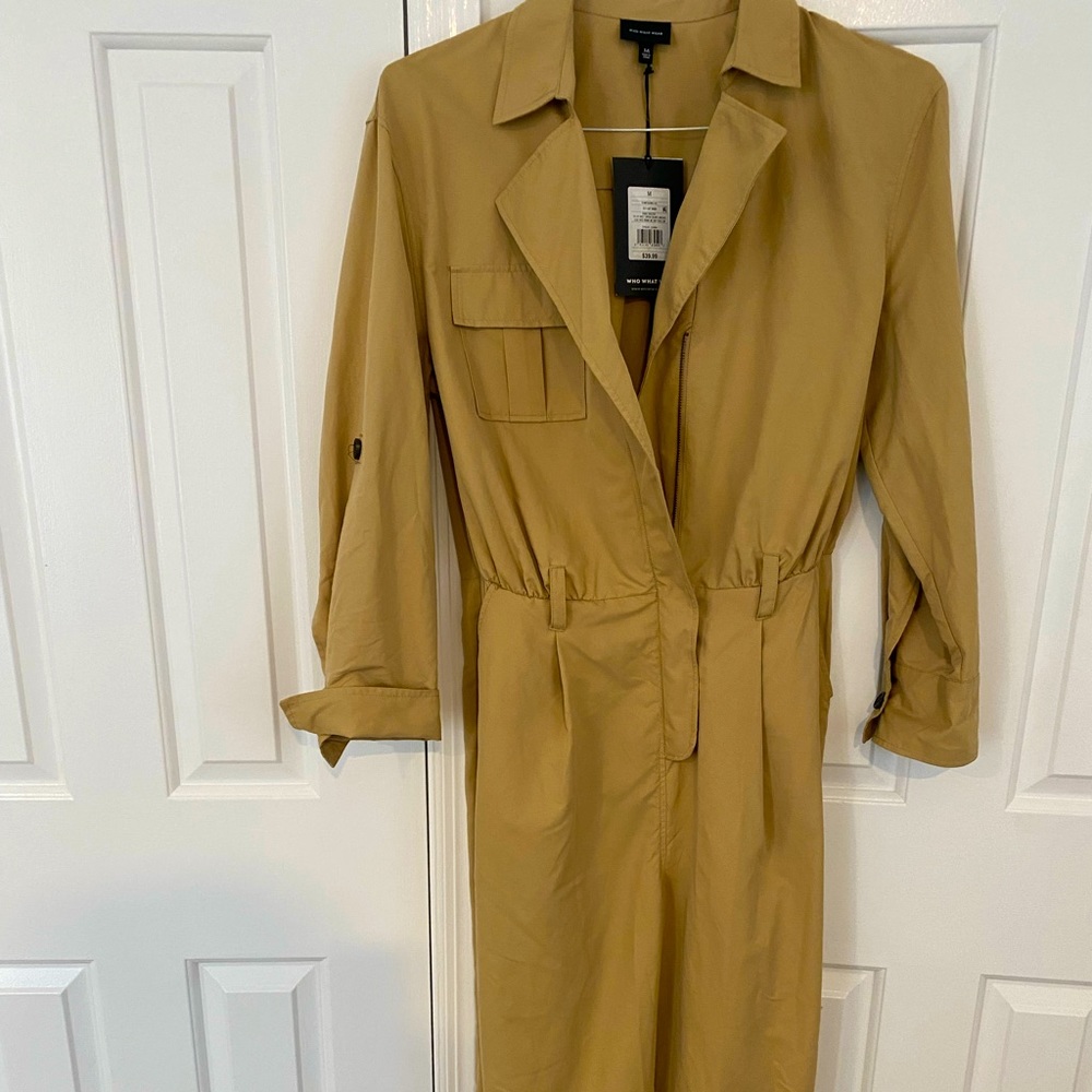 NEW WITH TAGS Cotton Jumpsuit - has a soft military style to it. Easy fit.